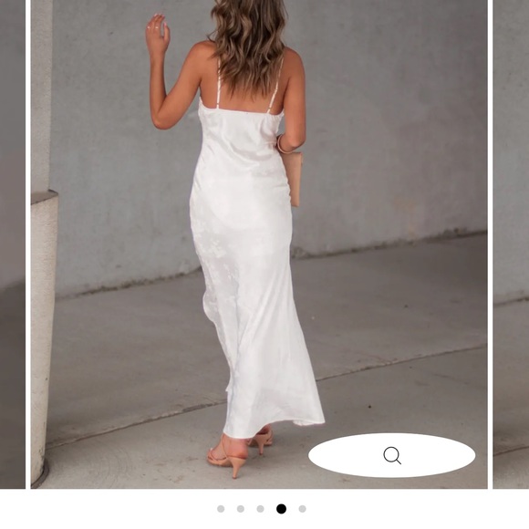 White silk dress - Medium - Picture 5 of 6